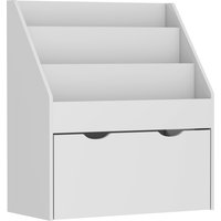 AIYAPLAY Bookcase for Kids with Shelves, Drawer, Bookcase for Bedroom, Playroom, Grey