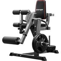 SPORTNOW Machine d'extension de jambe, étirement des jambes, capacité 120 kg, multifonction 100 x 90 x 105 cm acier noir