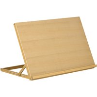 Vinsetto Cavalletto da tavolo in legno per formati A2, cavalletto da tavolo regolabile in legno di faggio, 75,8x51,4x51cm, legno naturale Aosom Italy