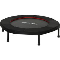 SPORTNOW Trampoline de fitness, Ø 102 cm, trampoline d'exercice, pieds antidérapants, cadre en acier, capacité de 100 kg, rouge