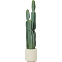 HOMCOM Plante artificielle Cactus grande 111 cm plantes artificielles en pot pour bureau et salon