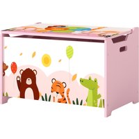 Aosom Économisez 11 % sur le coffre à jouets enfant AIYAPLAY rose motif animal