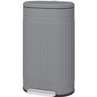 HOMCOM Poubelle 30L poubelle à pédale avec couvercle pédale seau intérieur amovible fonction Soft-Close 36,5 x 31,2 x 60,8 cm, Gris