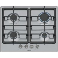 Table de cuisson a gaz - BOSCH Série 4 - 4 foyers - 52 x 58,2 x 4,5 cm - PGP6B5K90 - Inox