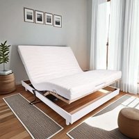 Ensemble relaxation matelas + sommier électrique 140x190 - Mousse - Ferme - TALCA Fabrication française