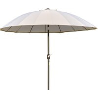 Waterproof 255cm Patio Parasol Umbrella Outdoor Market Table Parasol Push Button Tilt Crank Sturdy Ribs Garden Aosom UK