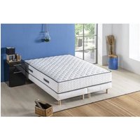 Ensemble matelas sommier 180 x 200 cm Hauteur 24 cm - ressorts ensachés - 7 zones - réversible - fabriqué en Belgique - DEKO DREAM