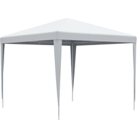 Outsunny Tonnelle 2,7 x 2,7 m Barnum de Jardin métal époxy Toile PE Haute densité Blanc