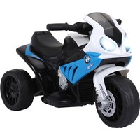 HOMCOM Moto électrique pour enfants 3 roues 6V 2,5 Km/h effets lumineux et sonores charge max. 20 kg BMW S1000 RR bleu