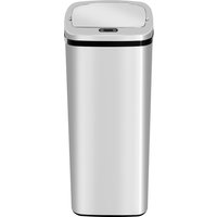 HOMCOM Poubelle à capteur de mouvement ouverture automatique 1 bac de 50 L en acier inoxydable