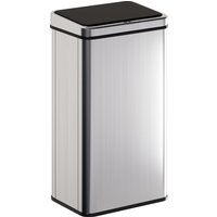 HOMCOM Sensor Bin 50L Stainless Steel Automatic Trash Can with Soft-Close Lid Motion Sensor 35.5 x 26 x 67 cm Silver | Aosom Ireland