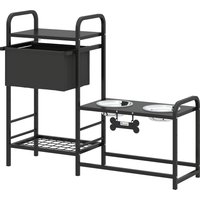 Aosom 14% Rabatt auf höhenverstellbaren Hundenapf mit Stauraum und Edelstahlteilen 4255826888844