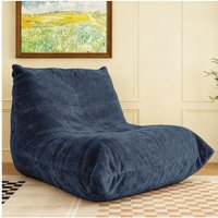 Modern Bean Bag Lazy Sofa High Rebound Sponge Couch Ideal Compact Spaces Family Pets x 90W x cm Aosom