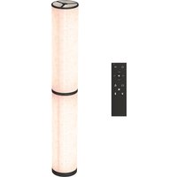 HOMCOM Lampadaire LED, lampadaire sur pied salon à intensité variable, télécommande magnétique, Ø 20 x 135 cm, beige