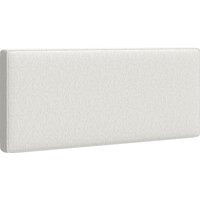 HOMCOM Tête de lit murale en lin, 140 x 60 cm, tête de lit suspendue rembourrée pour chambre à coucher, crème