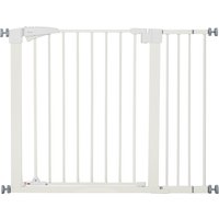 PawHut Barrière de sécurité pour chien animaux sans perçage avec fermeture automatique largeur 76-103 cm blanc