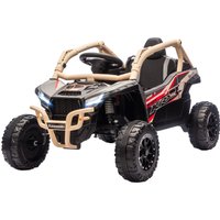 AIYAPLAY Voiture électrique enfant UTV KAWASAKI TERYX KRX 1000 12 V à 2 moteurs 25 W télécommande 2,4 Ghz 100 x 64 x 56 cm jaune