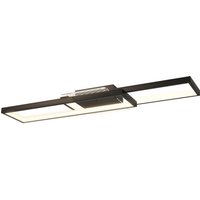 HOMCOM Plafonnier LED rectangle 43W, luminaire plafonnier 3000-6000K, 4600LM, télécommande, 70 x 30 cm, noir