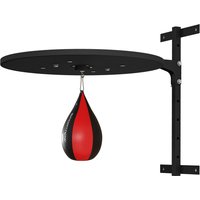 SPORTNOW Plateforme murale avec poire de vitesse sac de frappe pour entraînement de boxe, hauteur ajustable pivotant à 360°