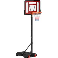 HOMCOM Panier de basket extérieur hauteur réglable 160–210 cm panier de basket sur pied à roulettes base remplissable noir