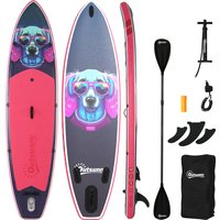 Outsunny Planche Paddle Gonflable, SUP 335 cm avec Siège et Pagaie Convertible.