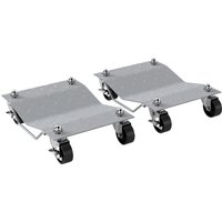 DURHAND Chariots de manutention de voiture lot de 2 chariots à roulettes pour déménagement de voiture 40,5 x 30 x 13,5 cm gris