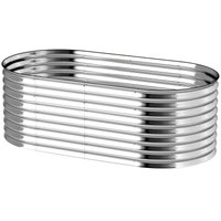 Outsunny Carré potager de jardin potager surélevé, résistant à la rouille en acier galvanisé 160 x 80 x 56 cm argent