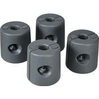 Outsunny Lot de 4 Pieds de tonnelle pop-up remplis d'eau ou de sable pieds de sol pour pavillon en HDPE avec vis de sécurité