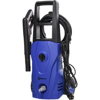 DURHAND Nettoyeur Haute Pression 1600W, Débit 432 L/h, Pompe en Aluminium 130 Bars, Tuyau 6m, Flacon de Savon, Bleu