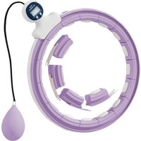 SPORTNOW Hula hoop cerceau avec picots de massage ajustable 76-113 cm de tour de taille 16 segments amovibles 139x4,5cm violet