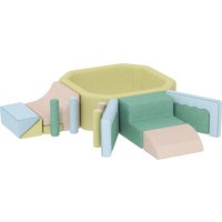 AIYAPLAY Parcours motricité bébé module motricité bébé avec piscine à balles housse lavable 160 x 137,5 x 30 cm multicolore