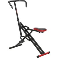SPORTNOW Appareil d'entraînement abdominal, appareil de fitness pliable avec siège réglable, pour bras jambes 57x105x115cm rouge