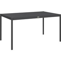 Outsunny Six-Seater Outdoor Table with Slatted Aluminium Top and Steel Legs | Aosom Ireland