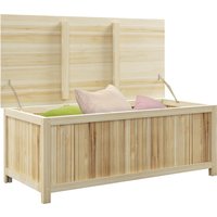Outsunny 172 Litre Outdoor Storage Box, Wooden terrace Box Garden Storage Container, Natural | Aosom Ireland