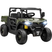 AIYAPLAY Macchina Elettrica Bambini 12V con Telecomando, Sospensioni, Bagagliaio e Musica, Età 3-8 Anni, Verde Aosom Italy