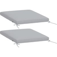 Outsunny Set of 2 Garden Chair Cushions, 50 x 50 cm Seat Pads, High-Density Foam, Non-Slip 50x50 cm gray | Aosom Ireland