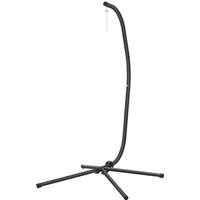 Outsunny Support de Fauteuil Suspendu, Support Chaise Suspendue, Cadre en C, Charge Max. 150 kg, 128 x 105 x 205 cm, Noir