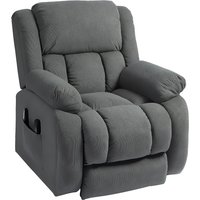 HOMCOM Fauteuil releveur électrique massage et chauffage avec repose-pied, dossier inclinable, télécommande et poche latérale