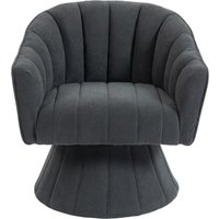 360°-Drehstuhl mit ergonomischer, umschließender Rücken- und Armlehne, 70x66x72 cm, Dunkelgrau