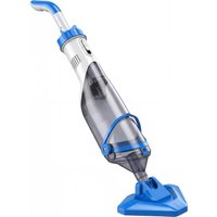 Outsunny Aspirateur de Piscine Sans Fil, Nettoyeur Piscine à Batterie, 60 Minutes d'Autonomie, Manche Télescopique, Bleu