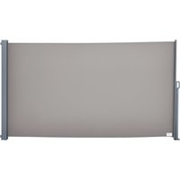 Outsunny Paravent Latéral Rétractable 3x1,6m Polyester 280g/m² Anti-UV Gris pour Extérieur Aosom France