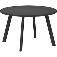 Outsunny Petite table basse ronde, table d'appoint avec patins antidérapants, cadre en métal, pour jardin, Ø 70 x 42 cm, noir