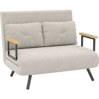 HOMCOM 2 Seater Couch Sofa , Convertible 2 Seater Sofa Bed with Cushions for Living Room, Bedroom, Beige| Aosom Ireland