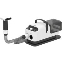 PawHut Aspirateur poil de chien et séchoir 5-en-1 kit toilettage chien professionnel 12kPa 50dB 37,6x17,5x18,5cm blanc