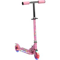 HOMCOM Kids Scooter, with Lights, Music, Adjustable Height, Foldable Frame, for Ages 3-7 Years - Pink | Aosom Ireland