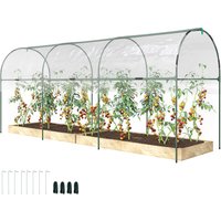 Outsunny Serre de jardin serre à tomates 4 arceaux en acier bâche en PVC 4 x 1,23 x 1,71 m vert