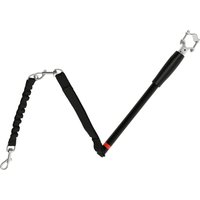 PawHut Laisse pour chien pour vélo 124 cm, laisse d'exercice chien, facile à installer et amovible, acier et polyester, noir