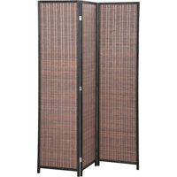 HOMCOM Paravent en bois séparateur de pièce closion de séparation pliable 3 panneaux 135 x 180 cm marron