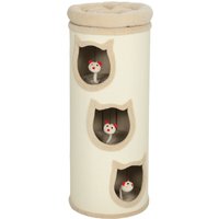 Scratching Barrel Sisal Scratching Tower Plush Trim 3 Levels Platform Stable Ø 38 x 96 cm