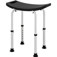 HOMCOM Tabouret de douche pour personnes âgées et handicapées avec hauteur réglable, patins antidérapants, noir
